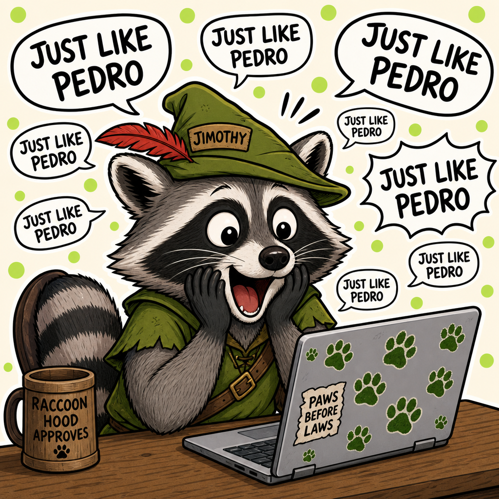 Jimothy going viral on laptop