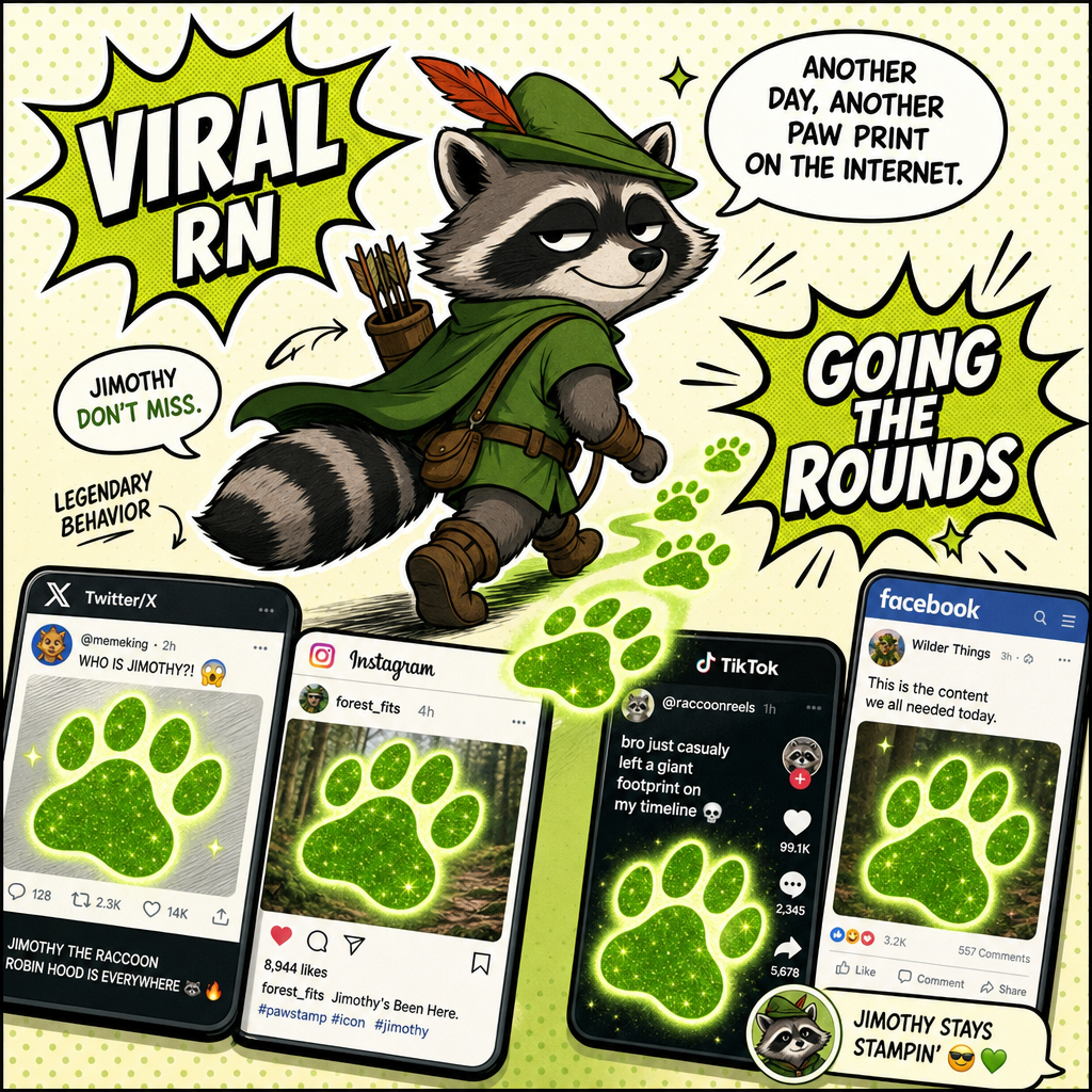 Jimothy going viral with paw stamps
